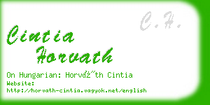 cintia horvath business card